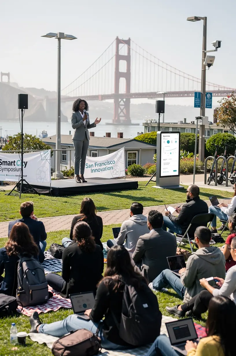 Close-up of a tablet displaying interactive maps and data analytics for district technology upgrades.